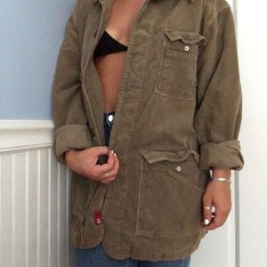 *VINTAGE!* Dark Tan Corduroy Giamacci Jacket